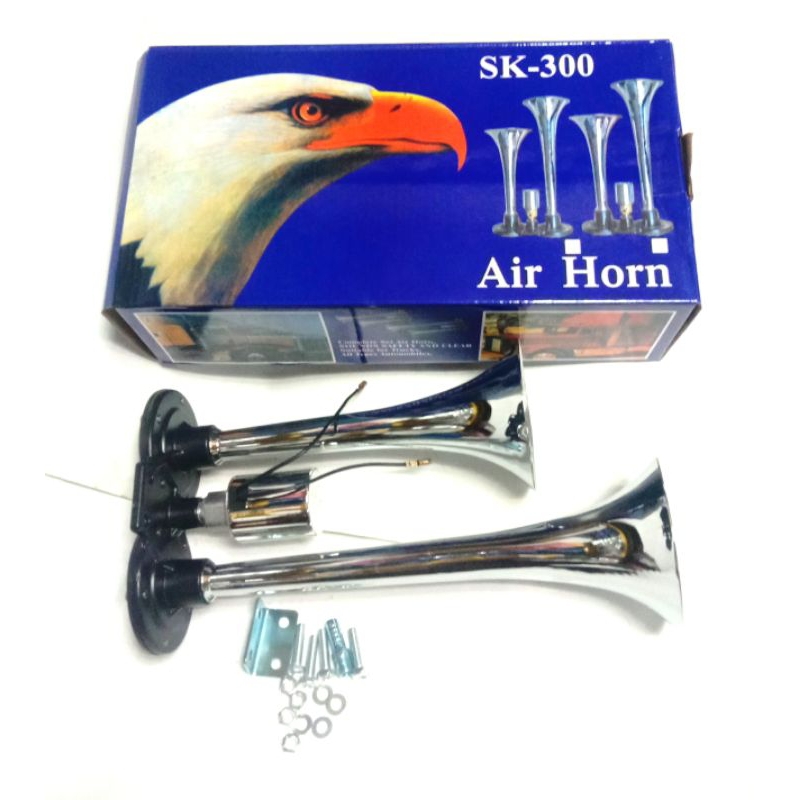 KLAKSON ANGIN/AIR HORN 2 CORONG TEROMPET 12-24VOLT UNTUK MOBIL DAN TRUCK