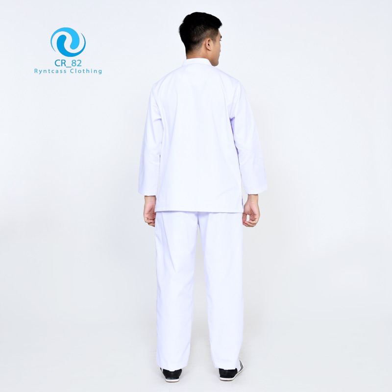 Seragam putih dinas perawat dokter bidan lengan pendek