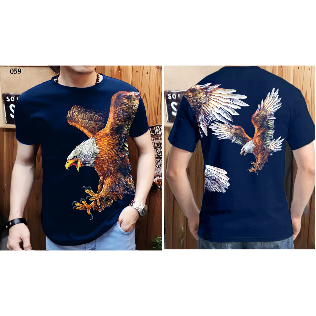 Shalch trendy Kaos distro pria motif pilihan warna NAVY high definiton