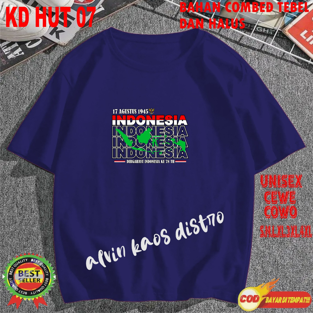 Kaos Dtf Hut RI 78 17 AGUSTUS 1945 KEMERDEKAAN INDONESIA Kaos Terlaris Kaos Pria Hits 2023 Kaos Murah Kaos katun Kaos Bergambar Kaos Distro Kaos Pria Dan Wanita