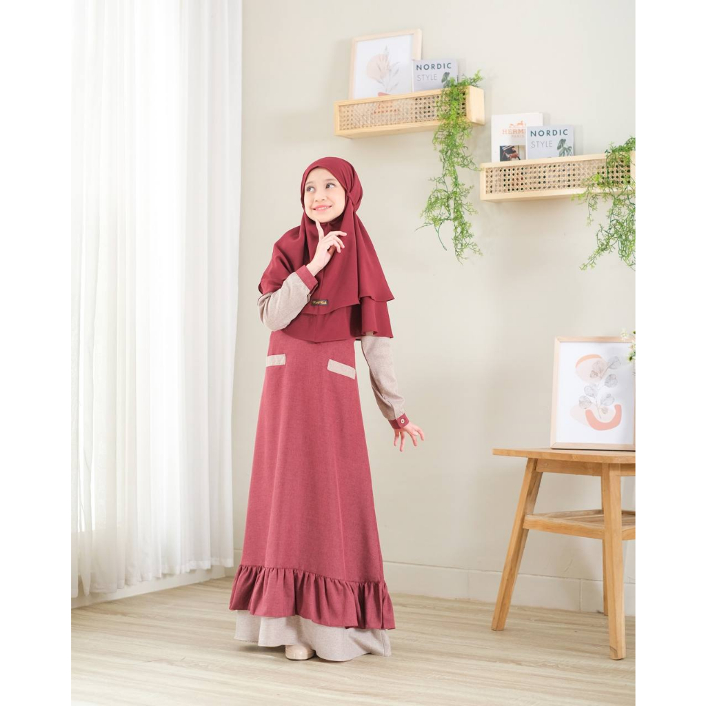 Hamasah - Gamis anak Perempuan bahan katun madinah by Riskirich