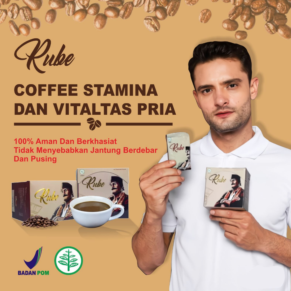 KOPI RUBE 1 BOX ISI 5 SACHET - OBAT KUAT PRIA TAHAN LAMA - KOPI STAMINA PRIA DEWASA BIKIN JOSS - 100