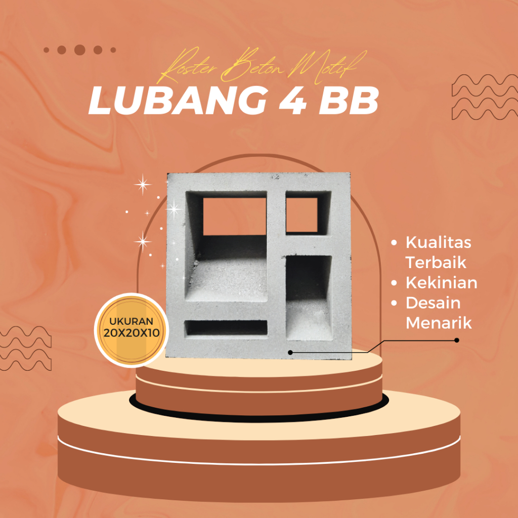 Roster Beton Minimalis Atau Loster Beton Motif Lubang 4 Bolak Balik