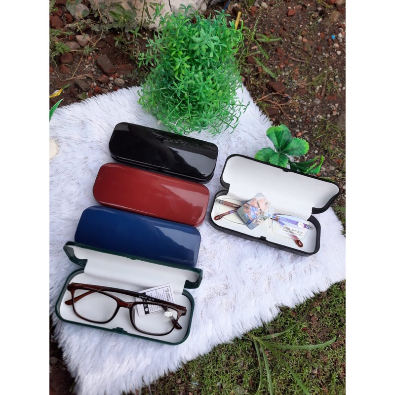 Kotak Kacamata Polos | Box Kacamata Hardcase Motif Polos Warna Random