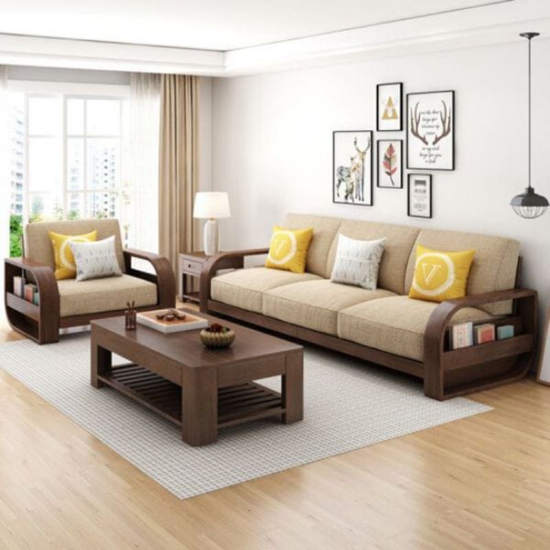 Sofa tamu kayu jati dudukan busa tebal terlaris kursi tamu minimalis modern terbaik