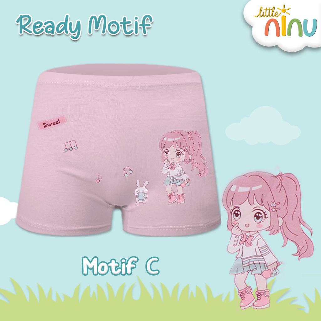 LITTLE NINU CD Celana Dalam Boxer Anak Katun Premium 0009