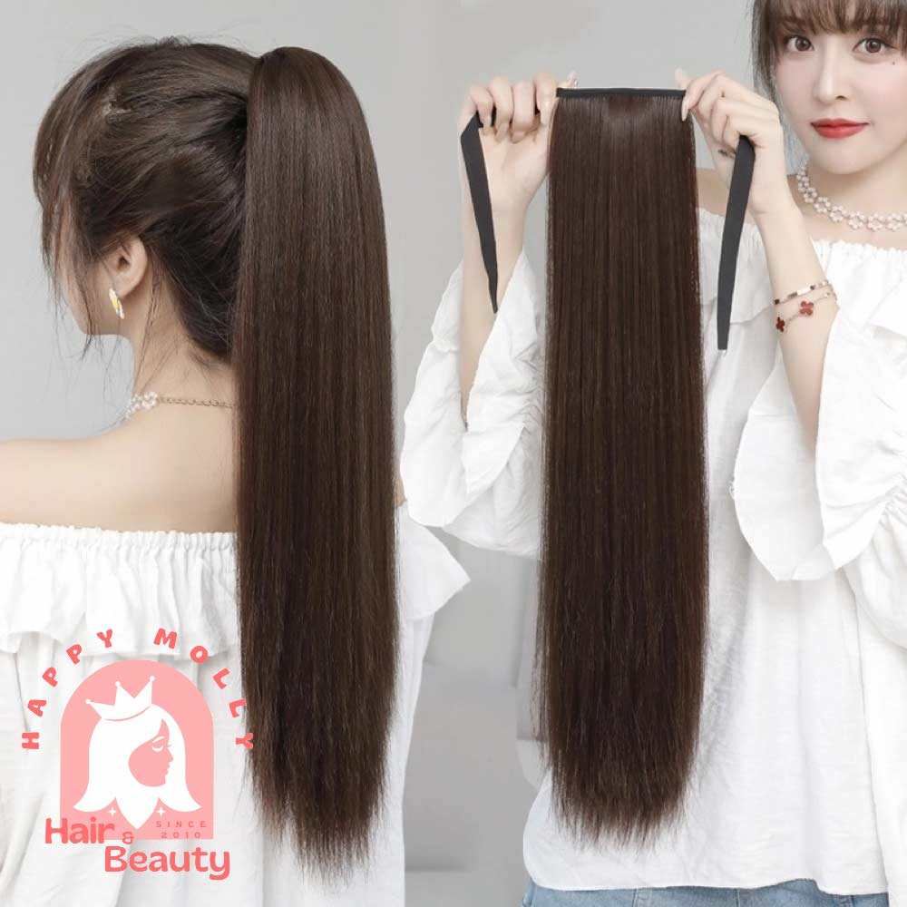 Hair Clip Ponytail Wig - Rambut Kuncir Ekor Kuda Fashion Wanita Korea - Curly - Hair Extension W8217 ( Group )