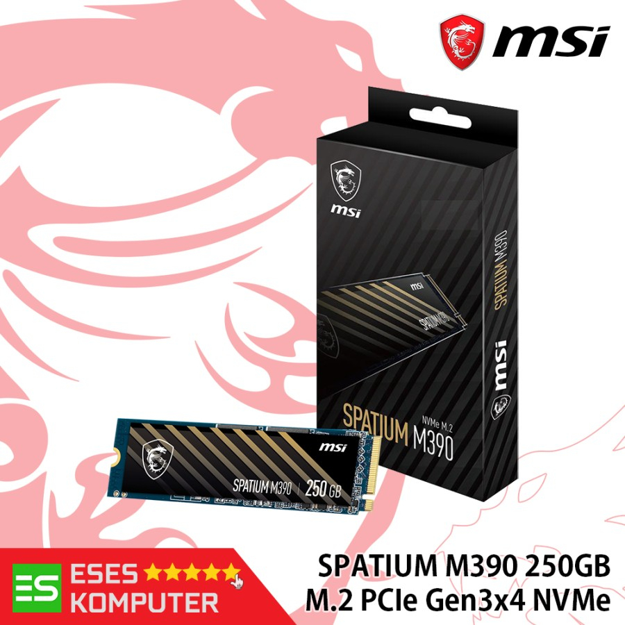 SSD MSI SPATIUM M390 250GB PCIe 3.0 NVMe M.2 Gen3x4