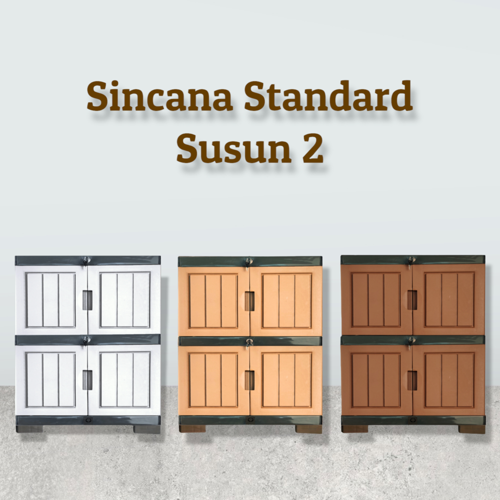 SINCANA KAYU STANDARD - Lemari Plastik 2 Susun