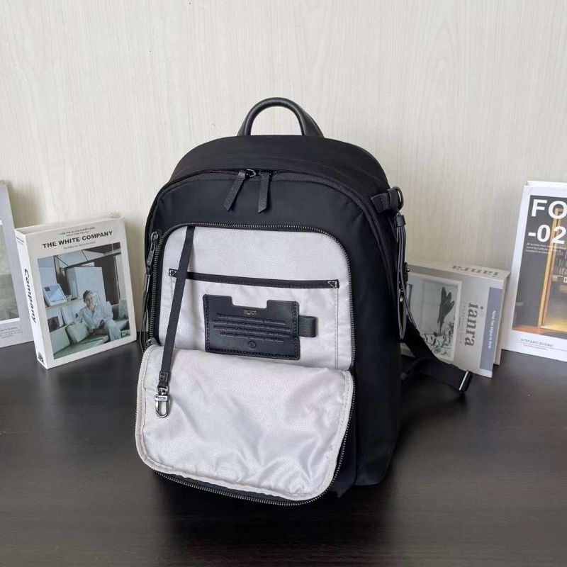 tas tumi voyageur halsey backpack hitam nylon ransel cewek tas laptop new p1shoes