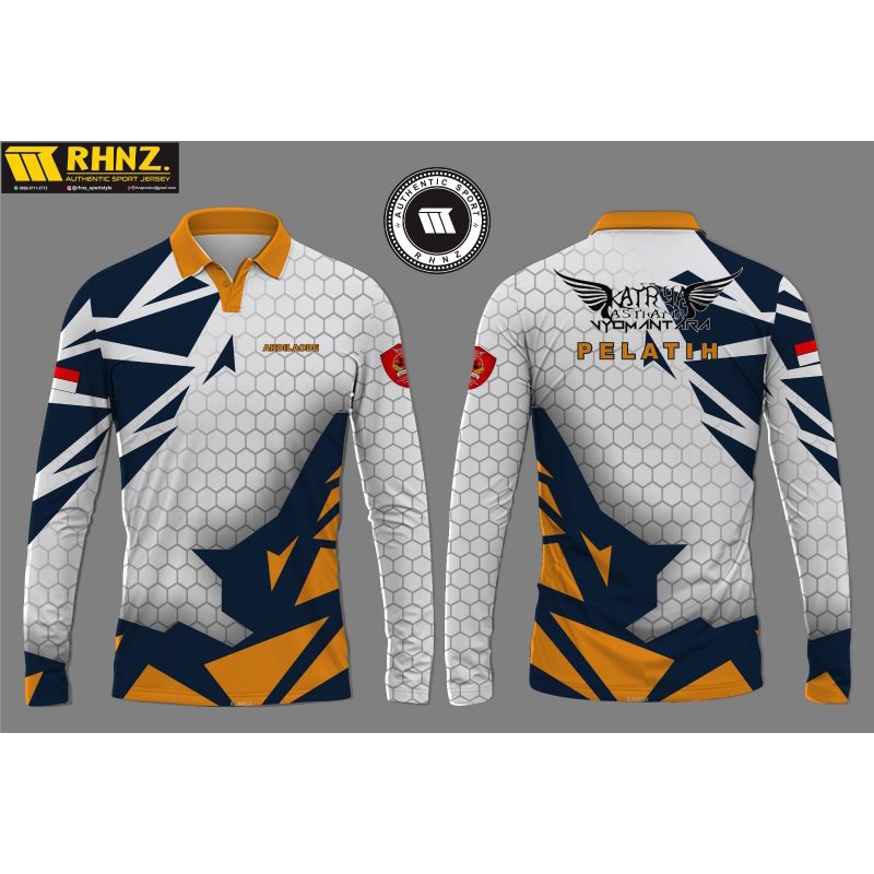 JERSEY PRINTING CUSTOM TERBARU 2023/JERSEY PREMIUM LENGAN PANJANG PRAMUKA-TNI-AU AD/JERSEY SEMUA UKU