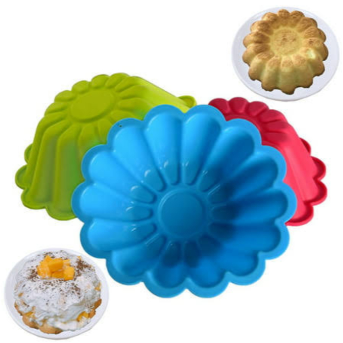 Cetakan Silikon Kue Puding Bentuk Bunga Silicone Cupcake Mold Flower Shape