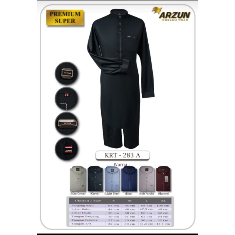 Stelan Putih Dan Warna Kurta Pakistan Dewasa Arzun Premium Setelan Koko Kurta Pakistan Dewasa Putih 