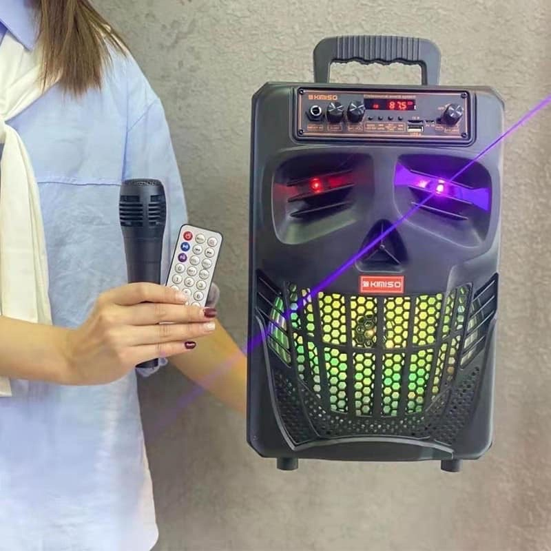 Speaker Bluetooth Karaoke Free Mic 8,5Inchi QS7801/ Salon Aktif Portable Radio Fm Mp3 Super Bass Speaker Aktif Wireless