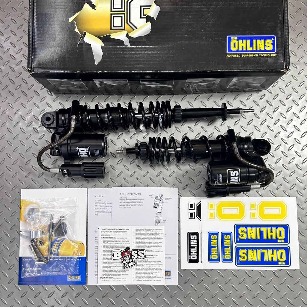 Shock Tabung Ohlins YA Series BLACK with Preload Adjuster Vespa