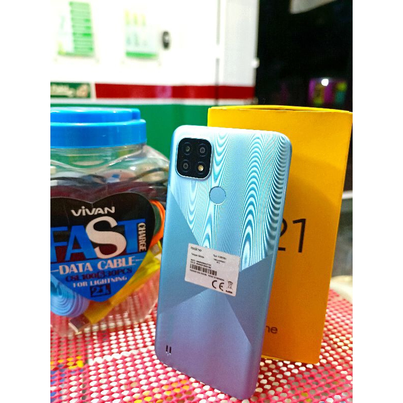 Realme C21 3/32gb Fullset Second, Seken, Bekas