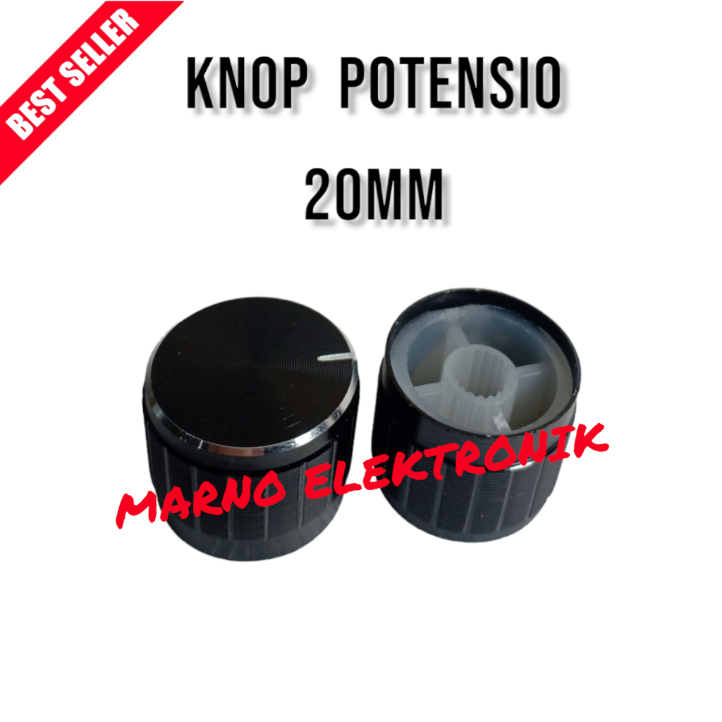 KNOP POTENSIO 20MM KENOP PUTARAN POTENSIO 20 MM ALUMINIUM