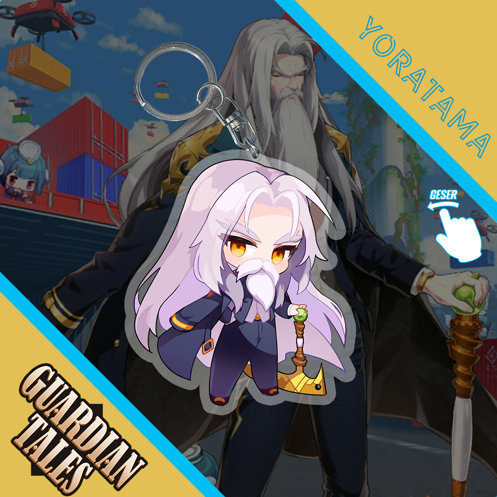 Gantungan Kunci Kamael Guardian Tales, Keychain Anime Lucu