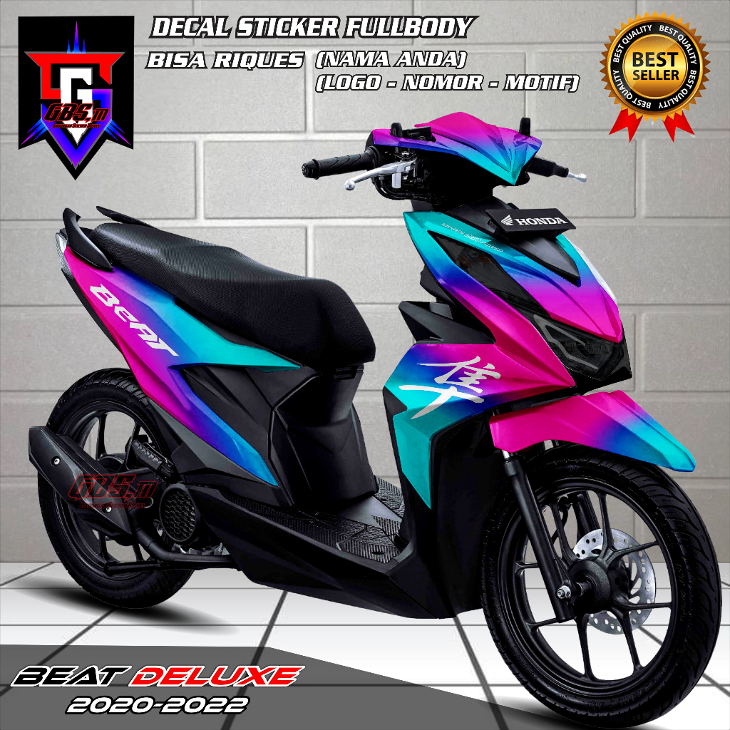 Decal Variasi Motor Beat Deluxe Stiker Bunglon Fullbody Decal Beat Deluxe 2020 2021 2022 Sticker