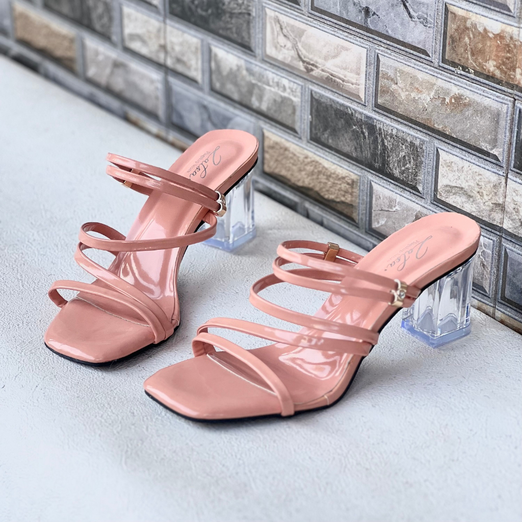 Sandal High heels 7cm Hak kaca wanita AMANDA AN-02