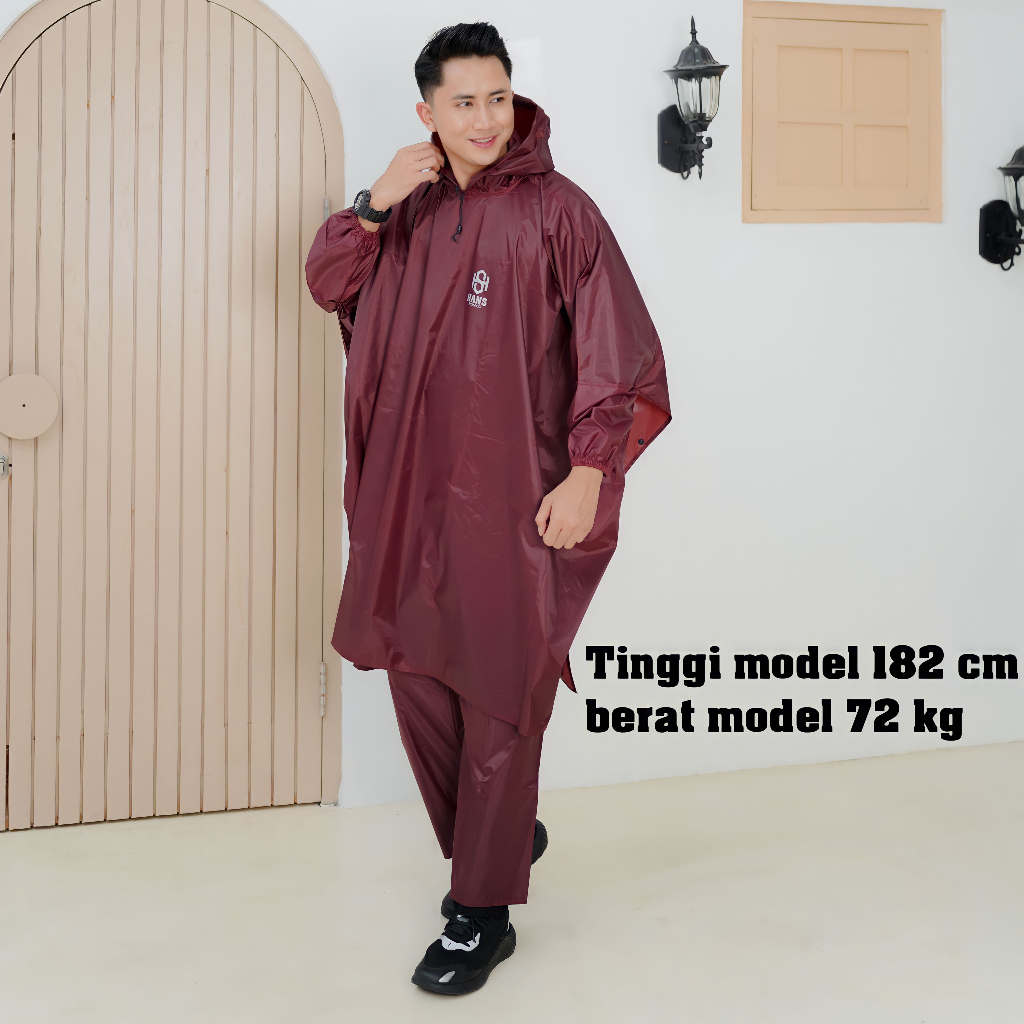 Jas Hujan, Raincoat, Mantol Ponco Kelelawar tebal elastis dan anti rembes by HANS