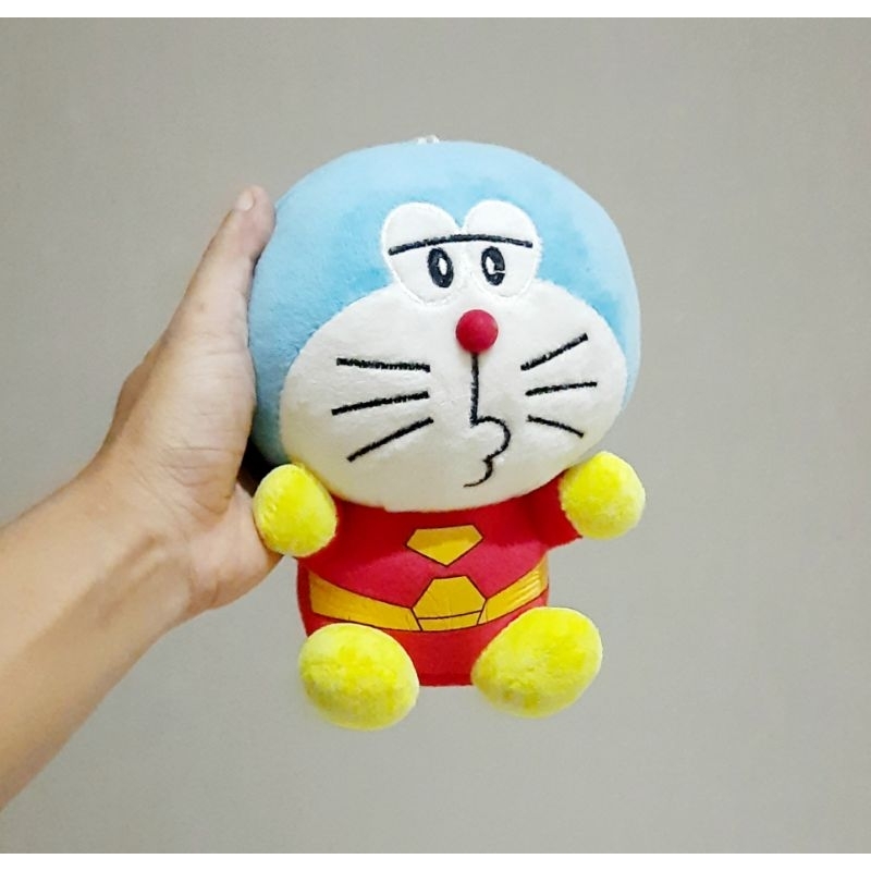 Doraemon Costum Marvel Iron Man Cute Size 20 cm/ Boneka Doraemon