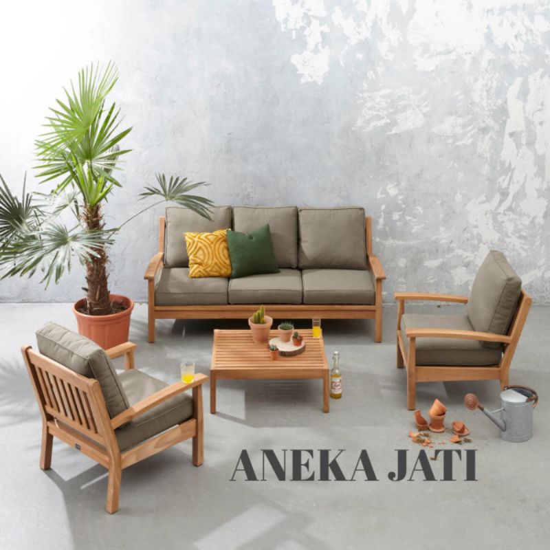 kursi tamu sofa tamu kursi outdoor bantalan sofa empuk kursi kayu jati