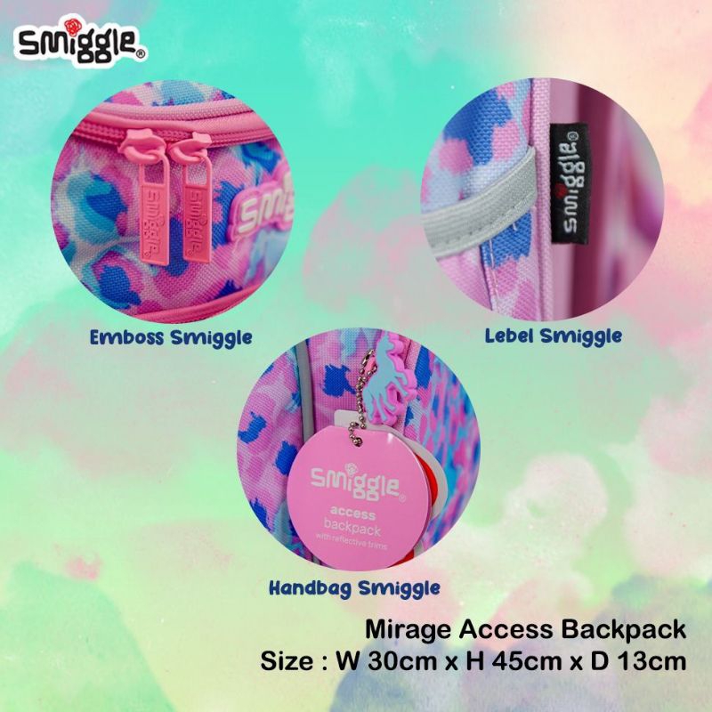 Tas smiggle access mirror quality/Smiggle mirage access backpack