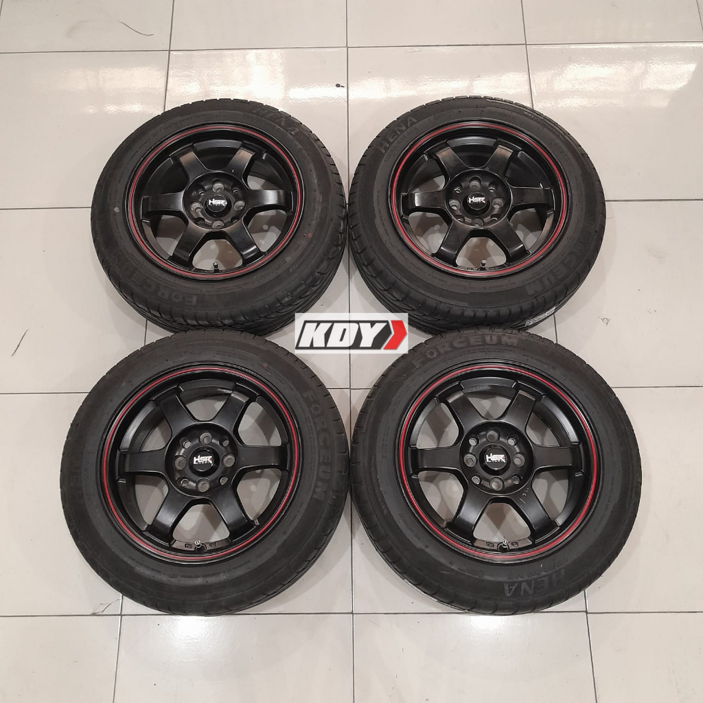 Velg Mobil Racing Bekas Murah Copotan HSR TOKYO Ring 15 + Ban 185 65 R15
