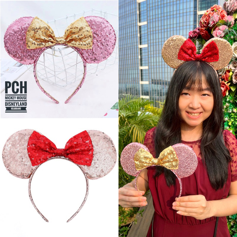 Bando Mickey Mouse Jumbo Disneyland Premium Quality / BANDO MIKI / BANDO Disney Glitter / Mickey Mouse Disney Headband Bando Anak Aksesoris Rambut