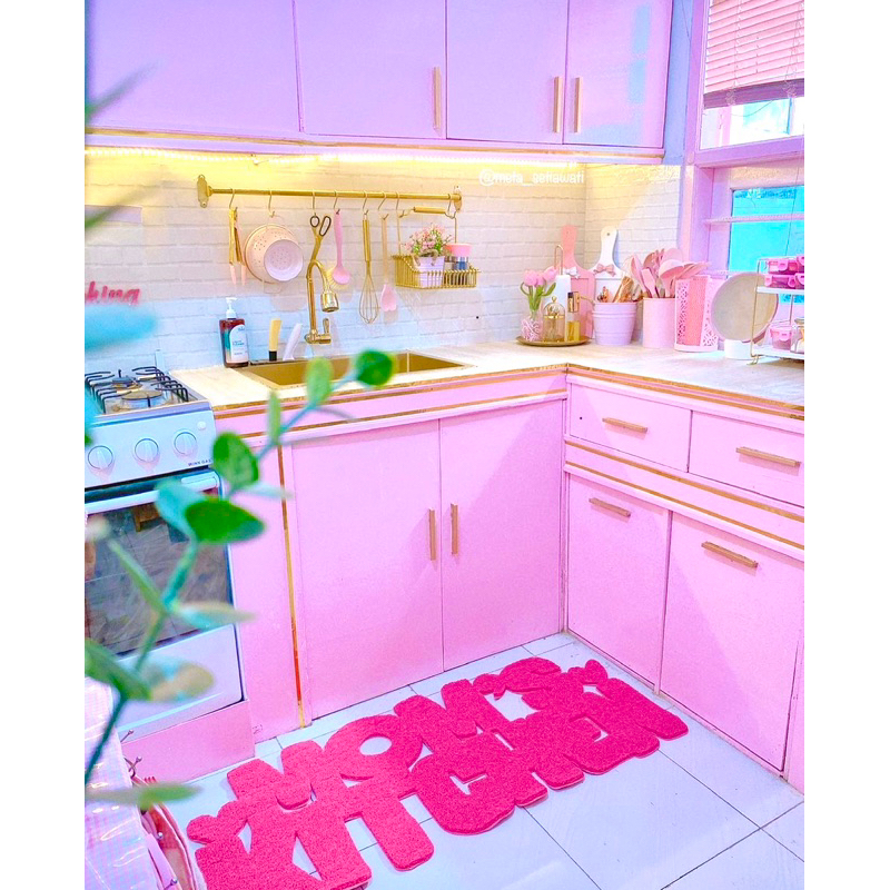 KESET MOM'S KITCHEN Jumbo Uk 50x120 CM-Keset Dapur-Karpet Dapur Panjang-Keset Kaki Lantai PVC Karakt