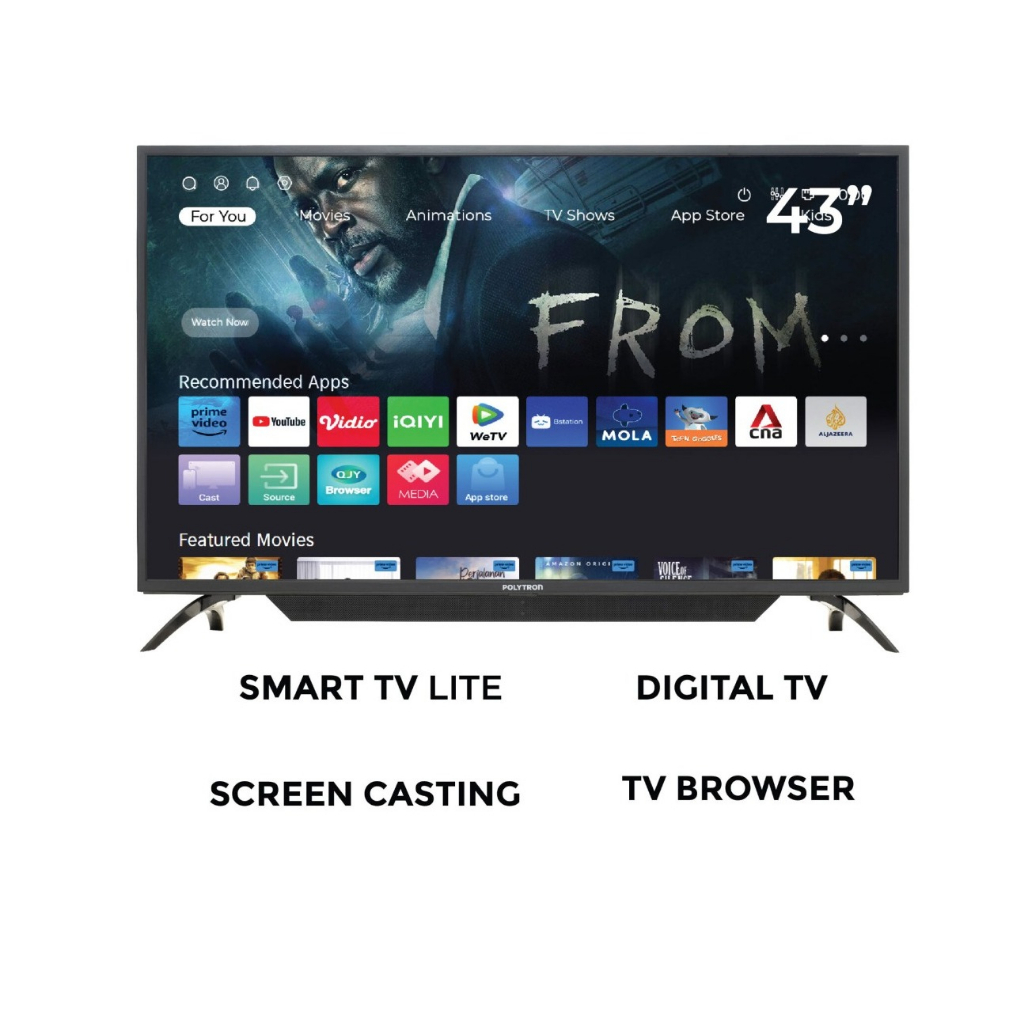 POLYTRON SMART LITE DIGITAL TV 43″ PLD 43CV1569  43 inch