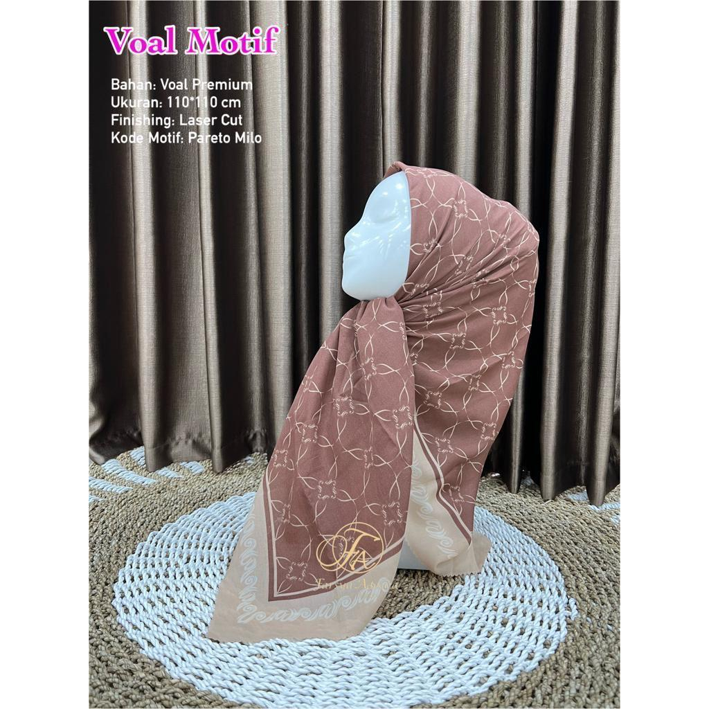 HIJAB SEGI EMPAT LASERCUT MOTIF PREMIUM