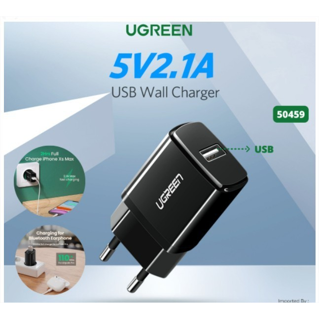 UGREEN Adaptor Port USB Kepala Charger 2.1A Cas TC iPhone Samsung Oppo Vivo 50459