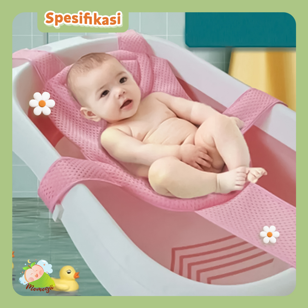 MOMOGII Baby Bath Helper Jaring Mandi Bayi