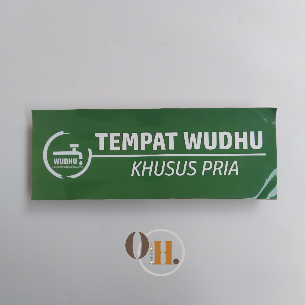 

Stiker Tempat Wudhu Khusus Pria/Laki-Laki - Stiker Vinyl