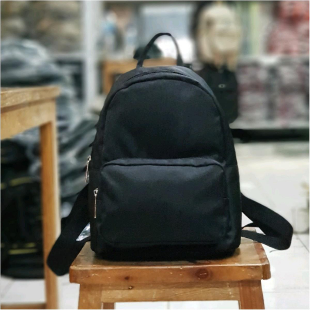 Tas Ransel - Mini Backpack Punggung Bahu Polos Sekolah Travelling Anak Remaja Kekinian Model Fashion Terbaru Korea Simple Elegan Casual Perempuan Wanita Cewek