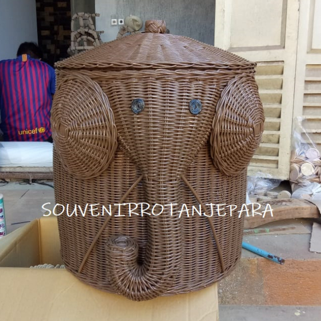 Keranjang loundry gajah/keranjang rotan/rotan loundry