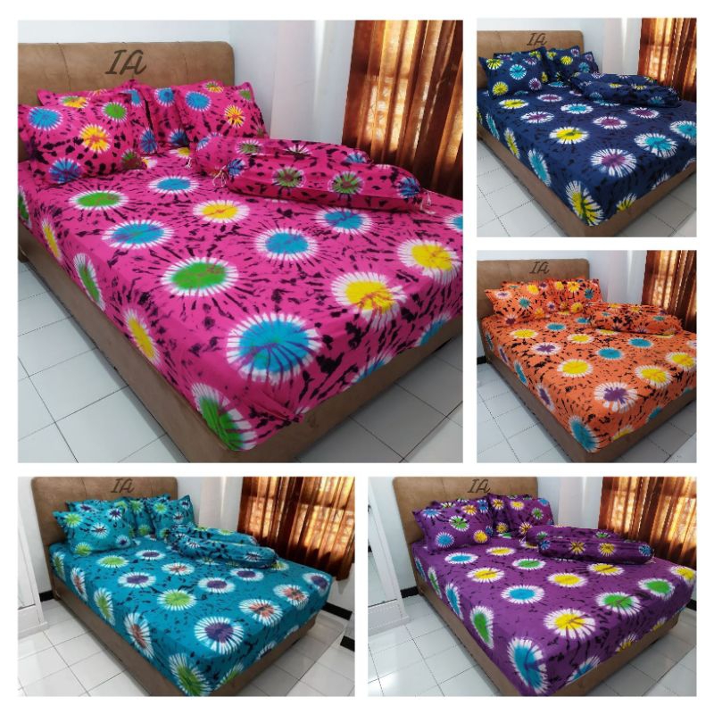 Sprei Batik Pekalongan Ukuran 180x200x30 Motif Batik Jumputan Terbaru