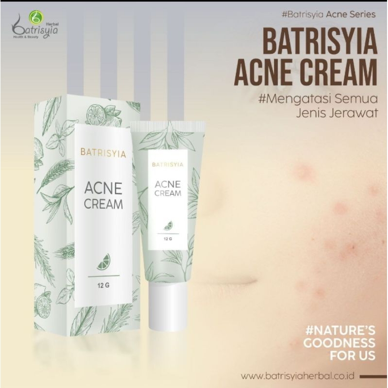 Batrisyia Herbal Acne cream totol jerawat besar meradang bruntusan