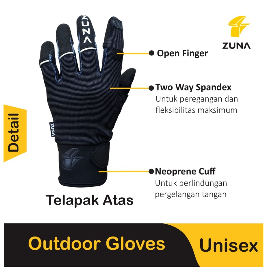 SARUNG TANGAN ZUNA WILLIS TREKKING GLOVES