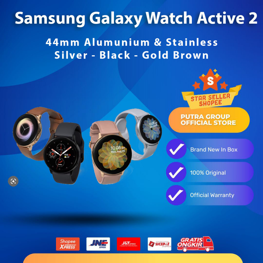 (RESMI) Samsung Galaxy Watch Active 2 44mm Alumunium &amp; Stainless Garansi Resmi SEIN