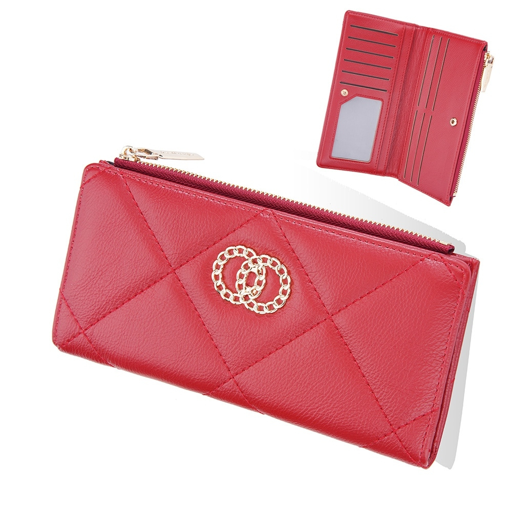 DOMPET PANJANG WANITA KULIT BAELLERRY ORIGINAL FASHION BRANDED CANTIK KEKINIAN BATAM TERBARU REMAJA MURAH SLOT KARTU DEWASA MEWAH KOREA IMPORT MERAH IRISHA WA686R1