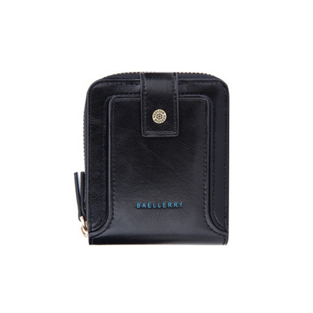 DOMPET LIPAT BAELLERRY ORIGINAL WANITA BISA PRIA BRANDED MINI HEIDEL WA680B5 HITAM KULIT SIMPLE DEWASA KEKINIAN TERBARU PREMIUM FASHION BATAM CEWEK