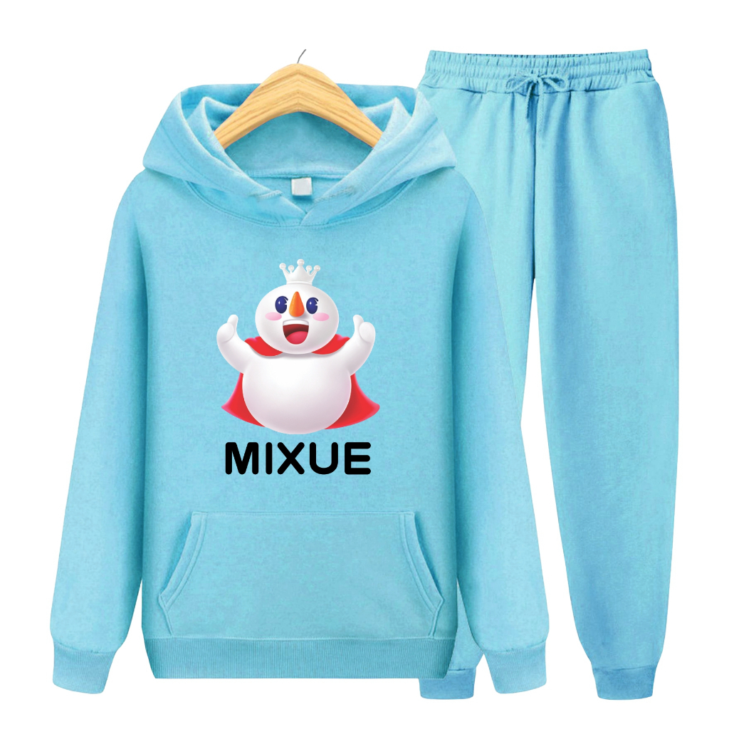 FenishaStore Baju Setelan Sweater Hoodie MIXUE ES CREAM Anak Usia 4-13Tahun