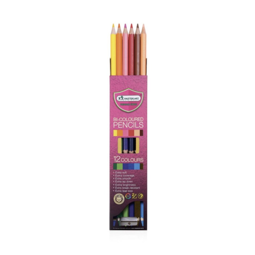 

[Master Art] Pensil Warna (Colour Pencil) Profesional Bi-Coloured 12 Colours