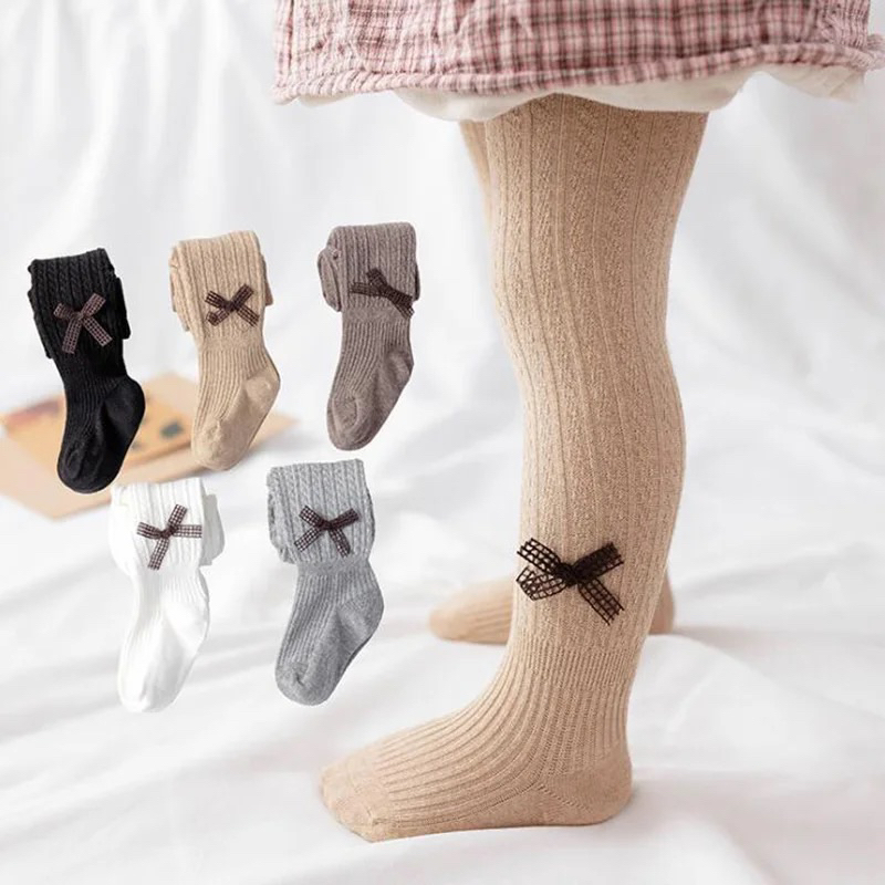 baby knitted legging with bow