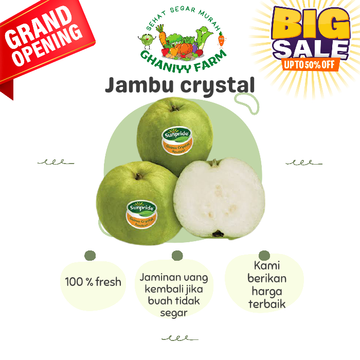 

Buah Jambu Crystal 1kg