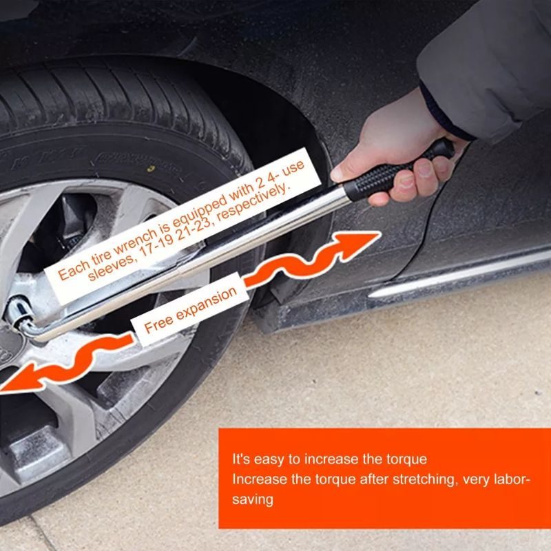 Kunci Roda Ban Mobil Tarik Baut 19 mm 21 mm UNIVERSAL Pegangan Karet Anti Slip