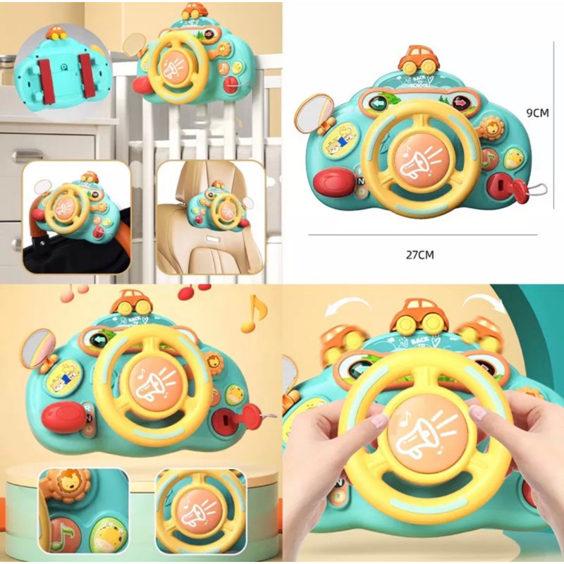 children pretend plays steering wheel mainan setir mobil anak stroller toys